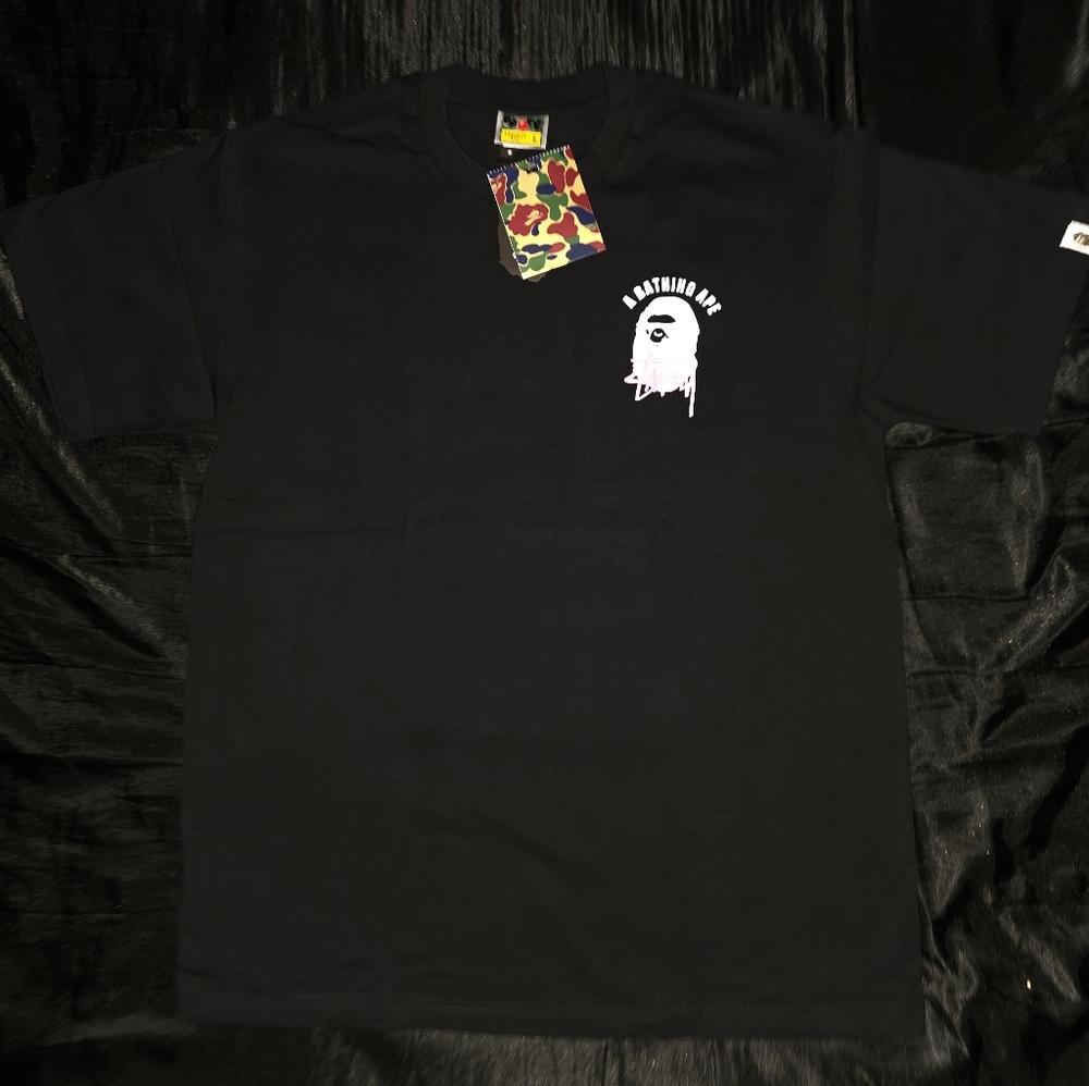 Bape x Stussy Graphic T-Shirt, Black